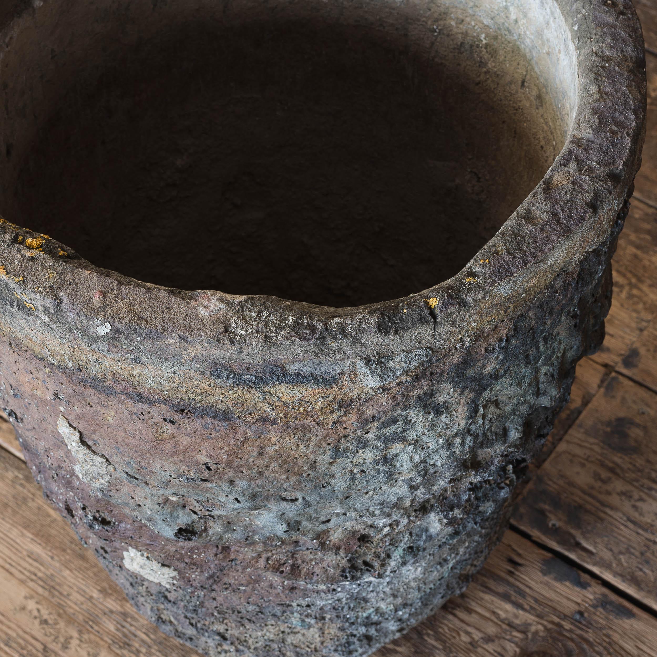 Exceptional and Large Pair of Foundry Crucible Planters or Jardiniere For Sale 11