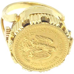 Exceptional and Rare 18 Karat Gold Watch Ring