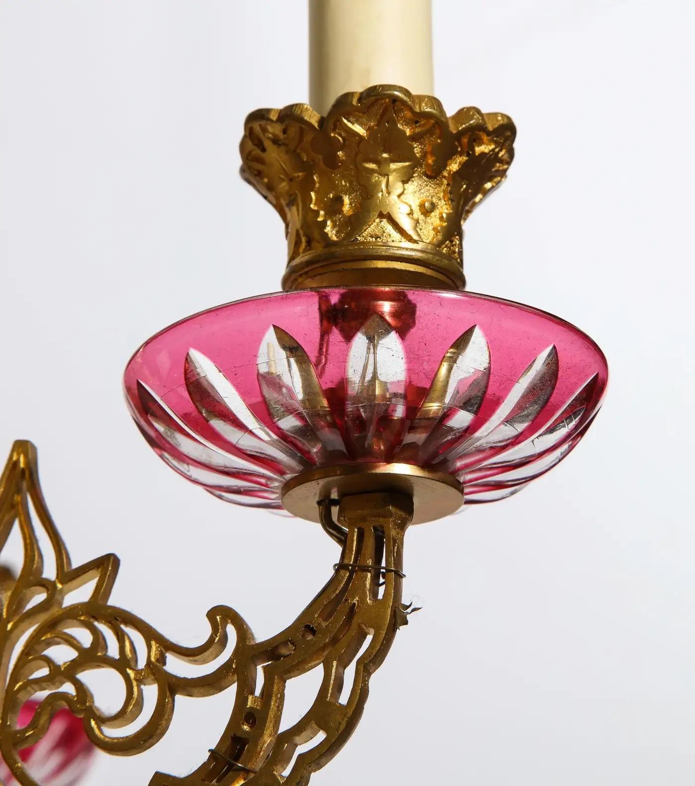 Exceptionnel et rare lustre islamique en bronze et verre émaillé de l'Alhambra en vente 5