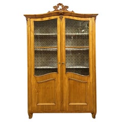 Exceptional and Rare Louis XV Light Wood Bookcase, circa 1800 -1X39
