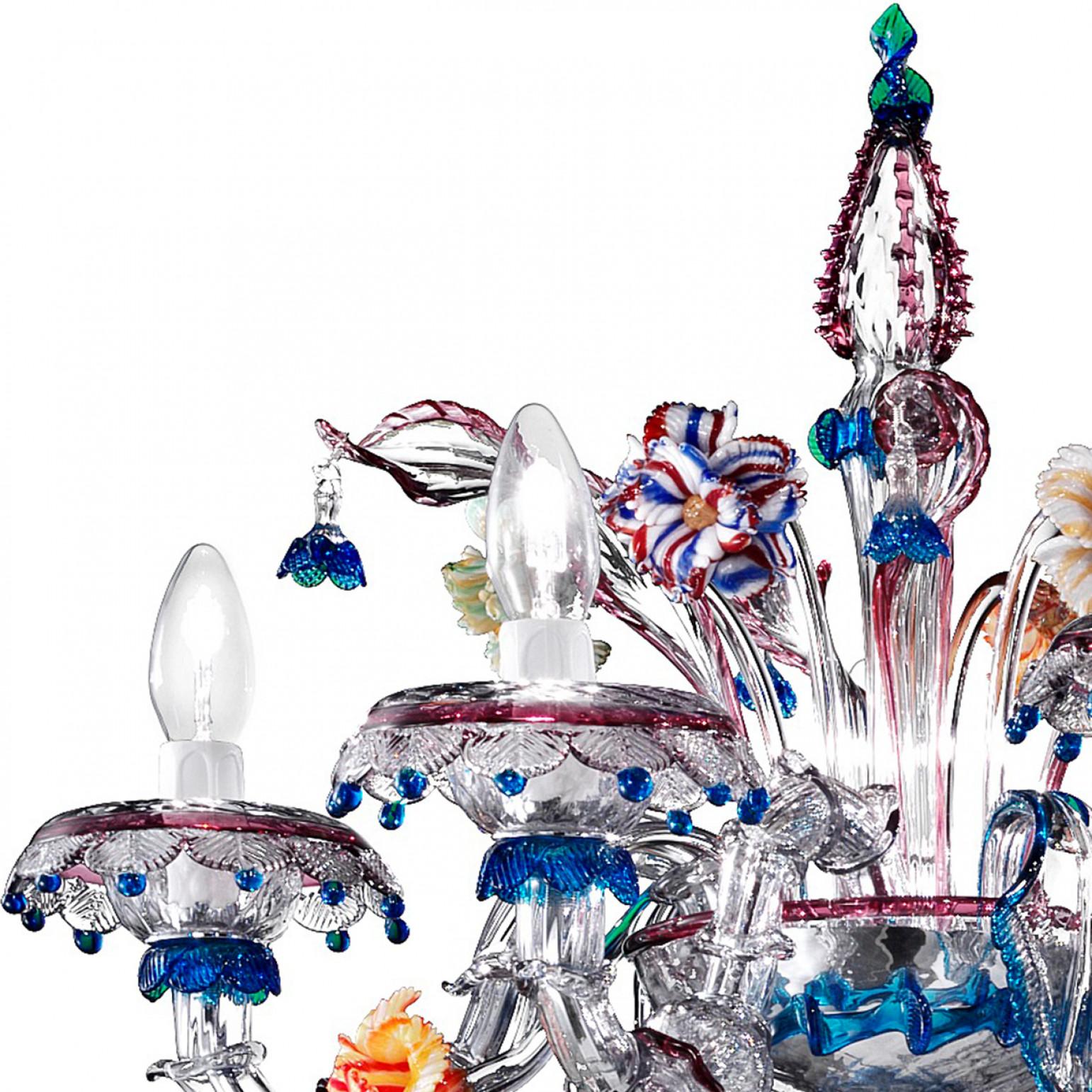 Italian Exceptional and Rich Chandelier, Murano, Italy For Sale