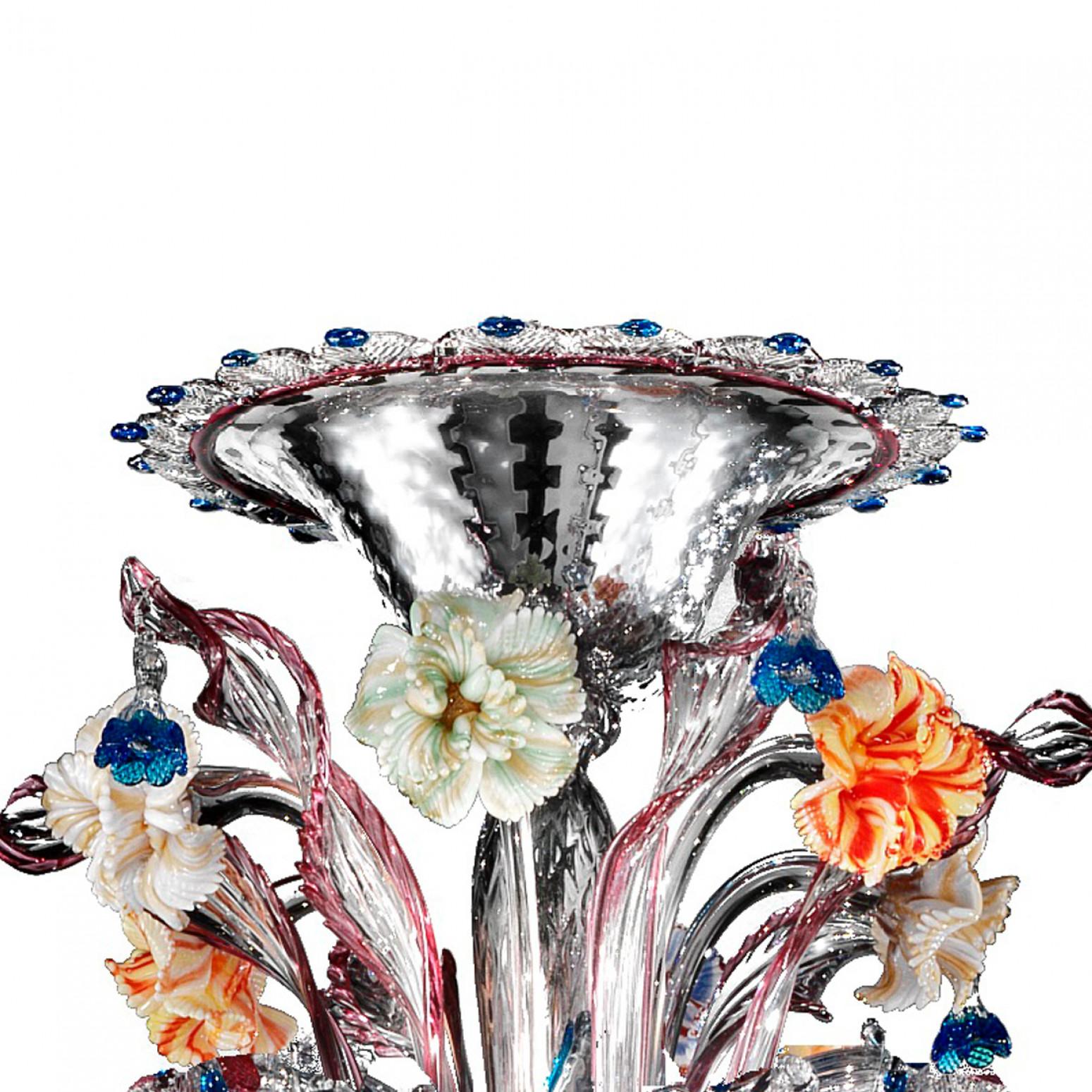 Murano Glass Exceptional and Rich Chandelier, Murano, Italy For Sale