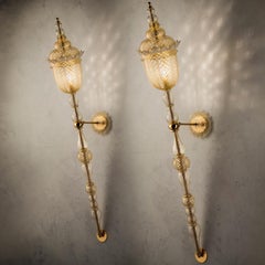 Außergewöhnliche und reiche Wand Lights von Signoretto, Murano