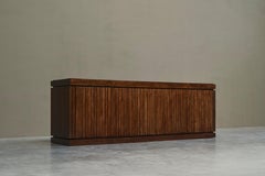 Exceptional and Unique Freestanding Sideboard in Solid Oak Belgium 1970