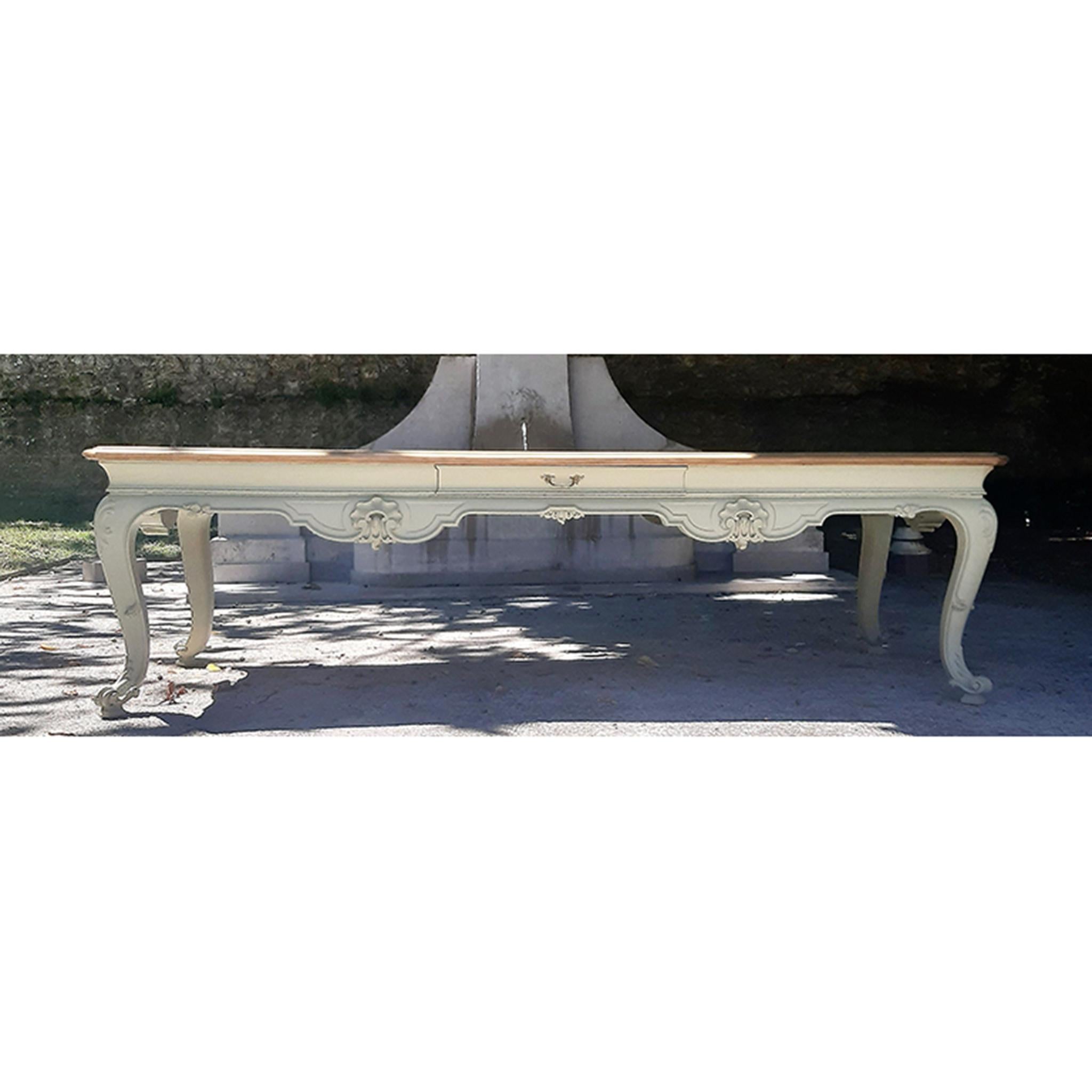 French  Very Large Dining Room Table or Very Large Louis XV Style Huntin french desk For Sale