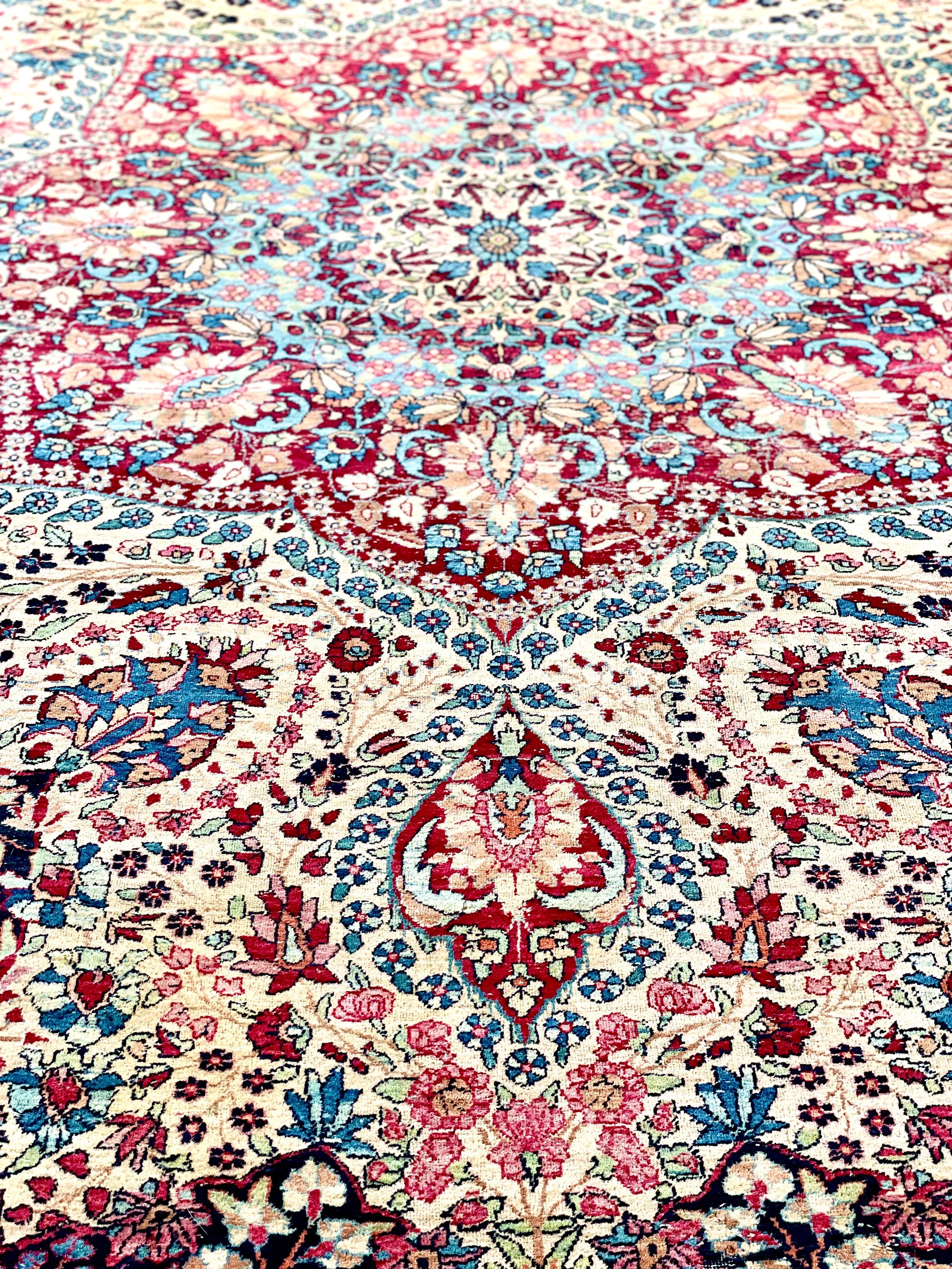 Fine Vintage Persian Kirman Carpet For Sale 2