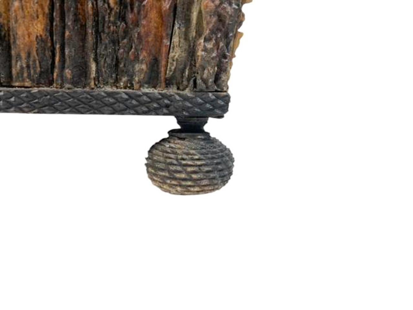 Außergewöhnliche anglo-indische Hirsch Horn furniert Nähen / Arbeit Box aus Vizagapatam im Angebot 6