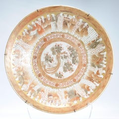 Exceptional Antique 19th c Large Charger Chinese Porcelain with Kutani figures