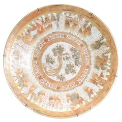 Exceptional Antique 19th c Large Charger Chinese Porcelain with Kutani figures
