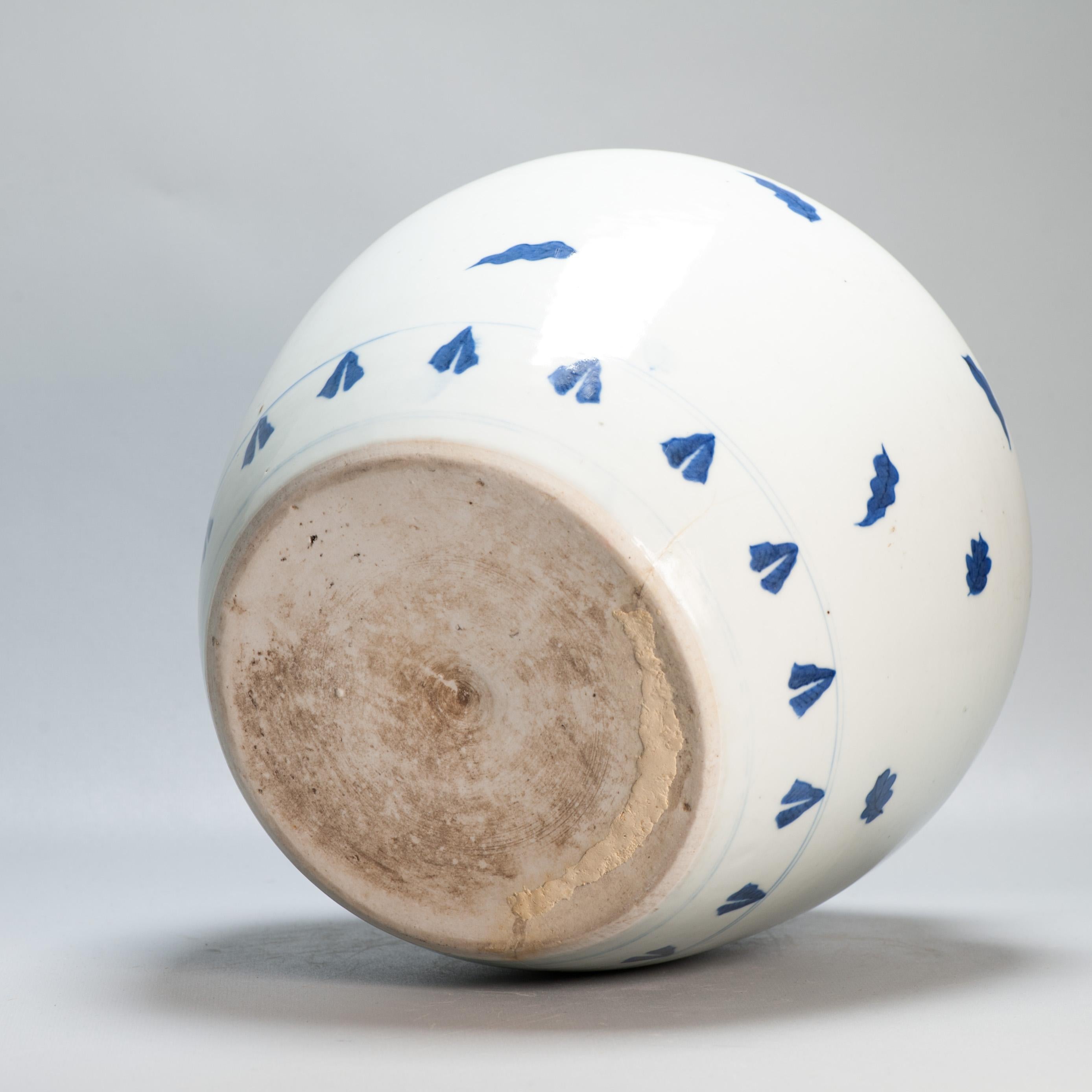Exceptional Antique 19th c Vase Half Baked Chinese Porcelain Jiajing Wucai For Sale 5