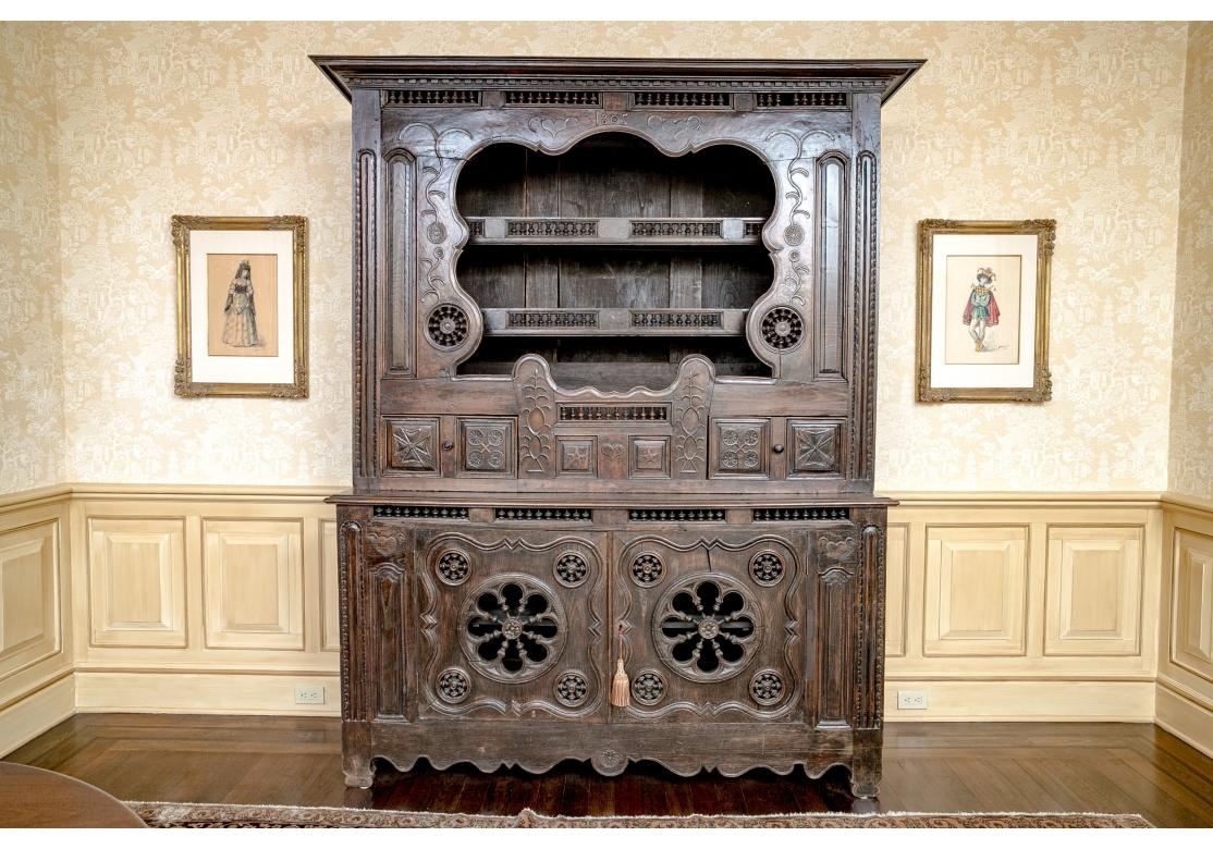 Exceptional Antique Carved Cupboard From The Brittany Region France For Sale 4