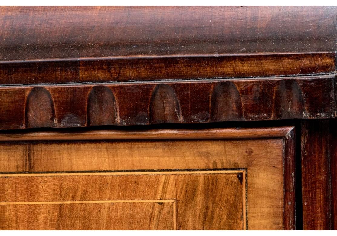 Exceptional Antique Dutch Inlaid Mahogany And Satinwood Linen Press For Sale 10