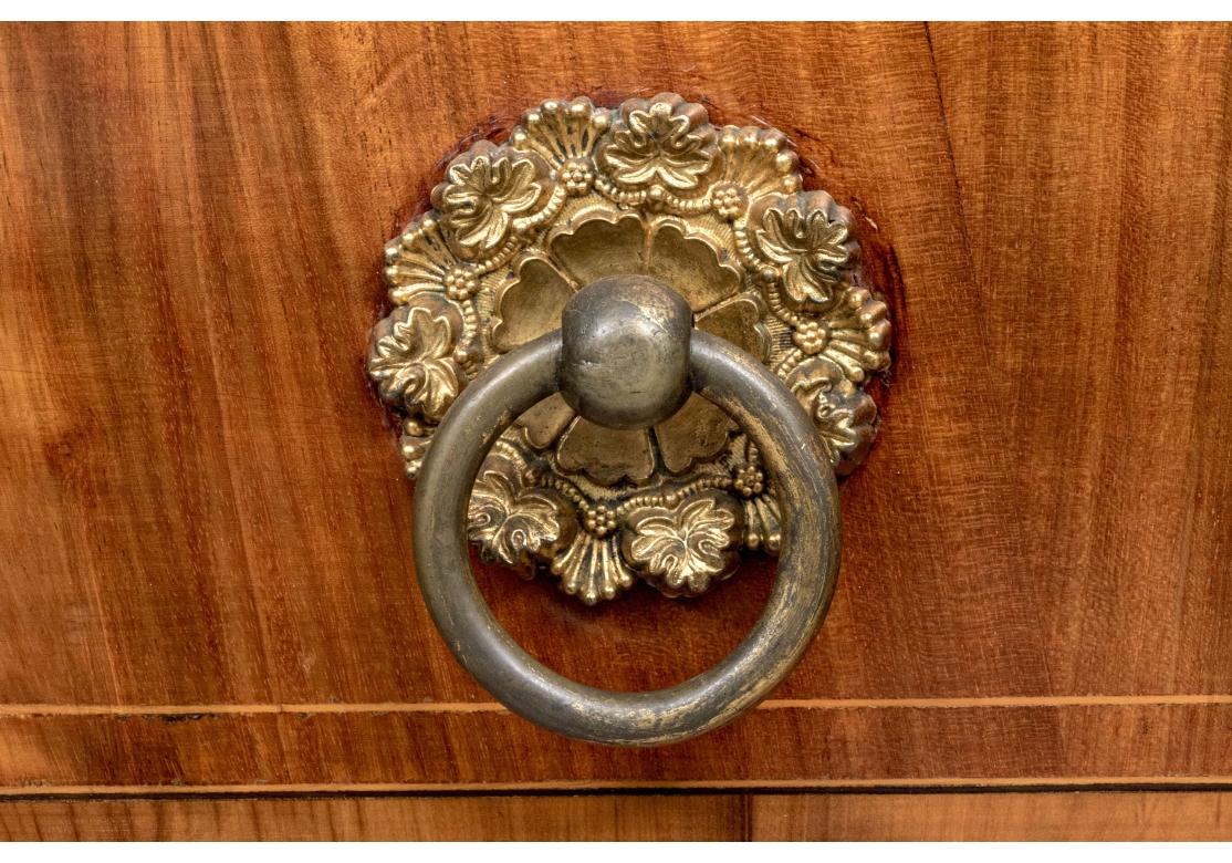 18th Century and Earlier Exceptional Antique Dutch Inlaid Mahogany And Satinwood Linen Press For Sale
