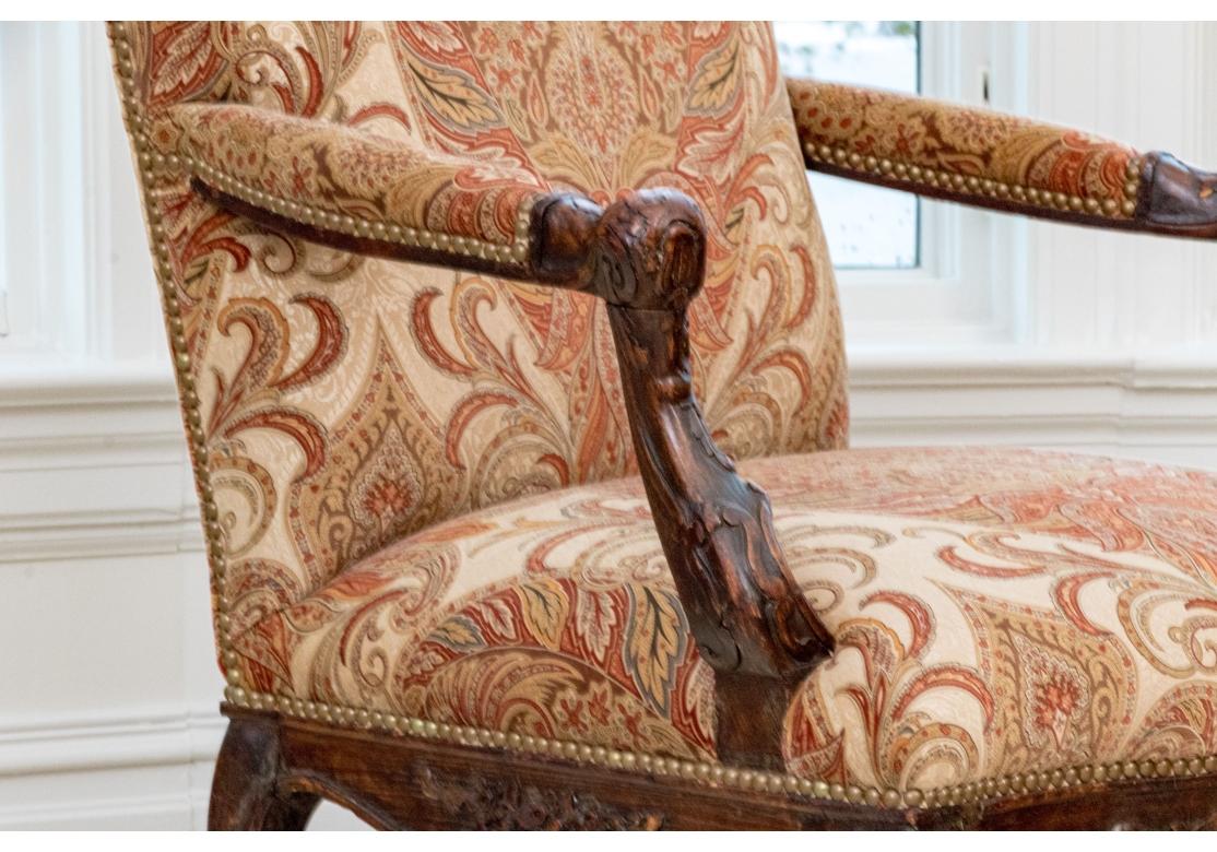 Georgian Exceptional Antique English Library Arm Chair For Sale