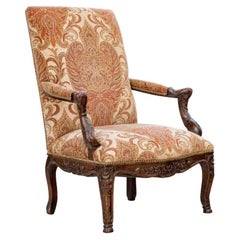 Exceptional Antique English Library Arm Chair