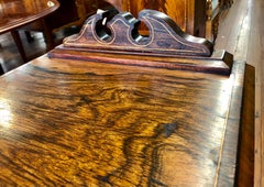 Exceptional Antique English Marquetry Inlaid Rosewood Bedside/Chairside Cupboard