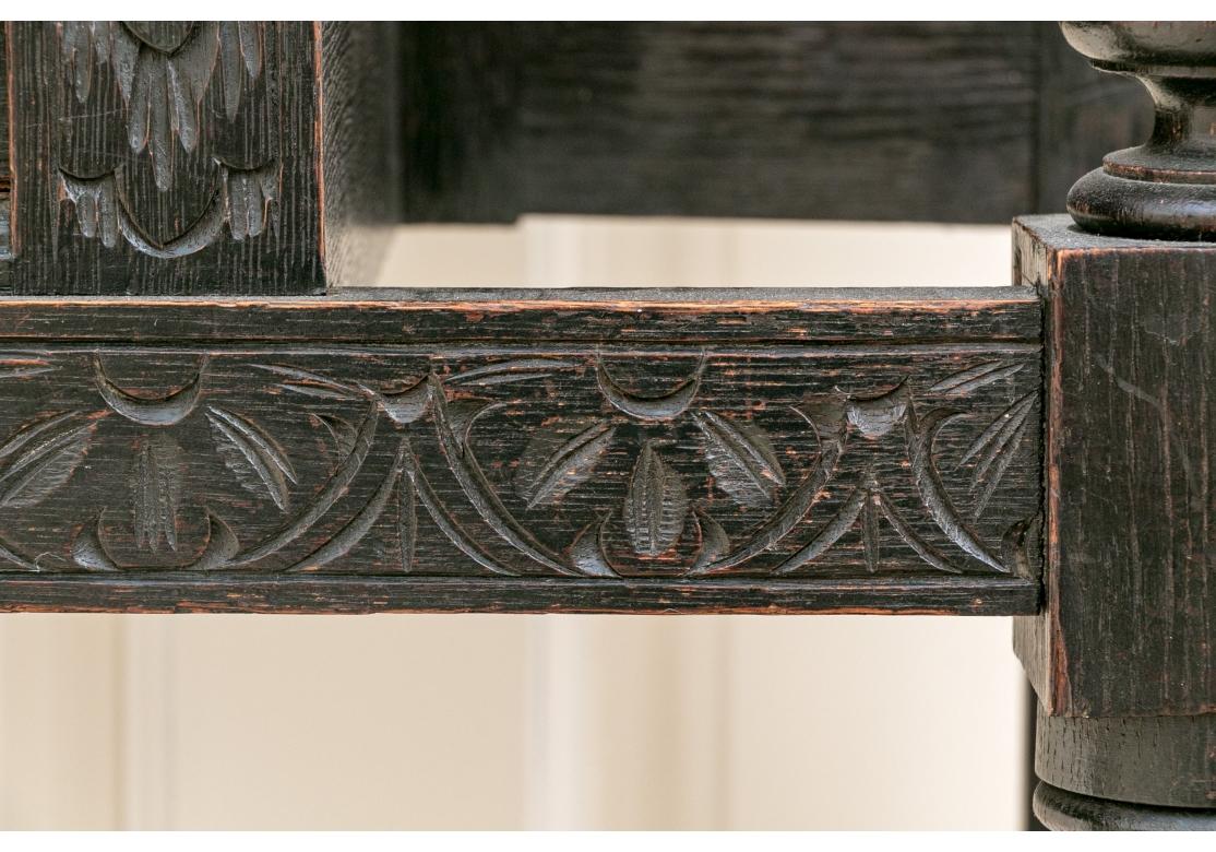 Exceptional Antique European Carved Oak Hall Stand For Sale 1