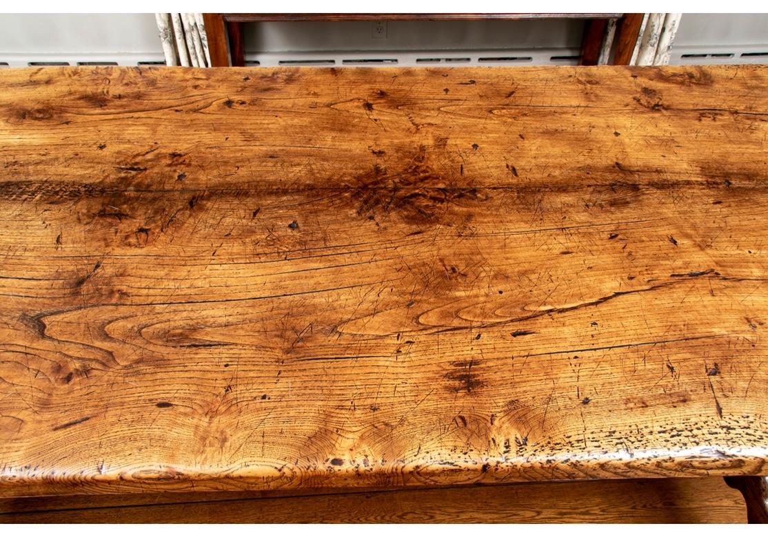 Wood Exceptional Antique European Trestle Table  For Sale