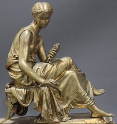 Exceptional Antique French Bronze Clock 1860-1890s