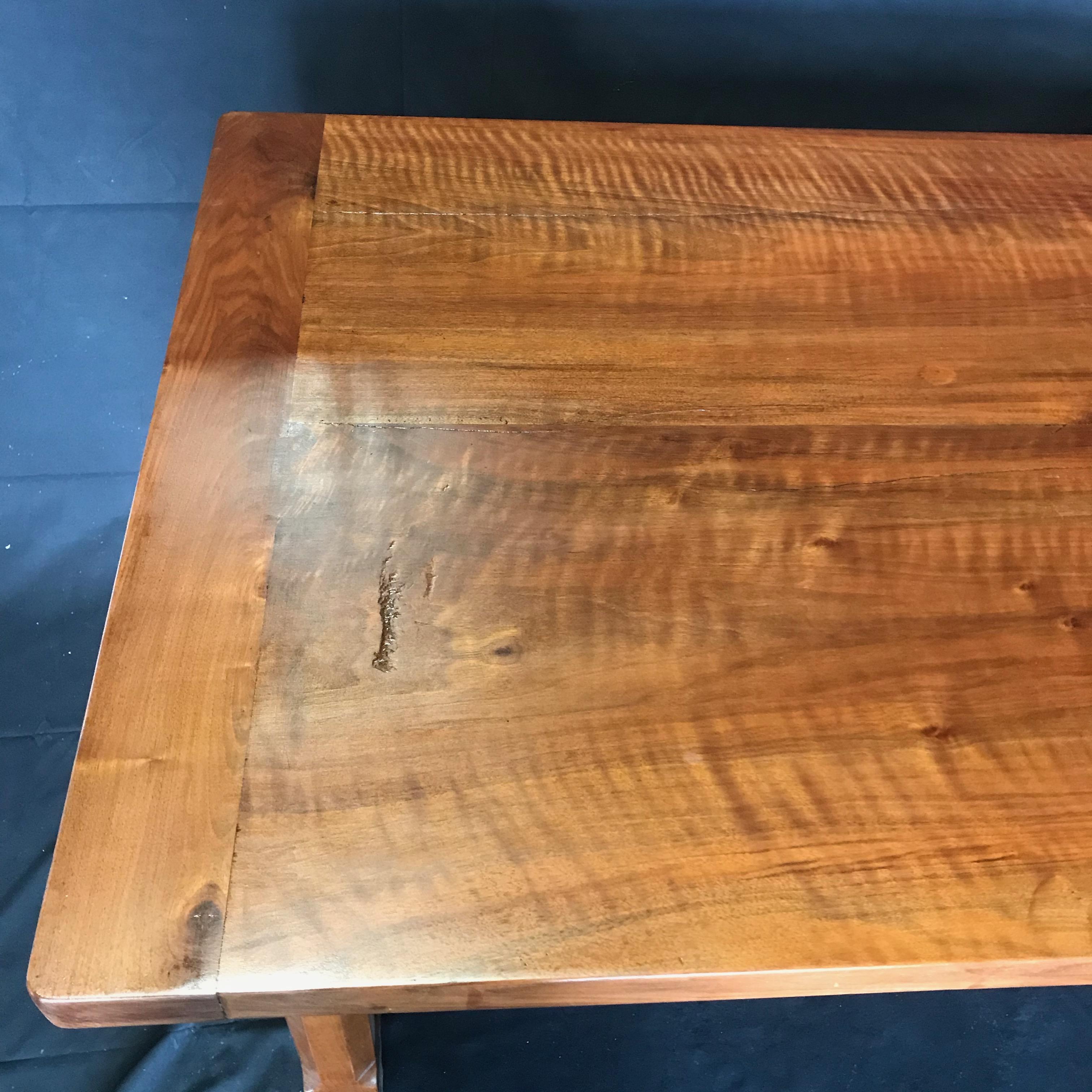 Exceptional Antique French Cherry Farm Dining Table 7