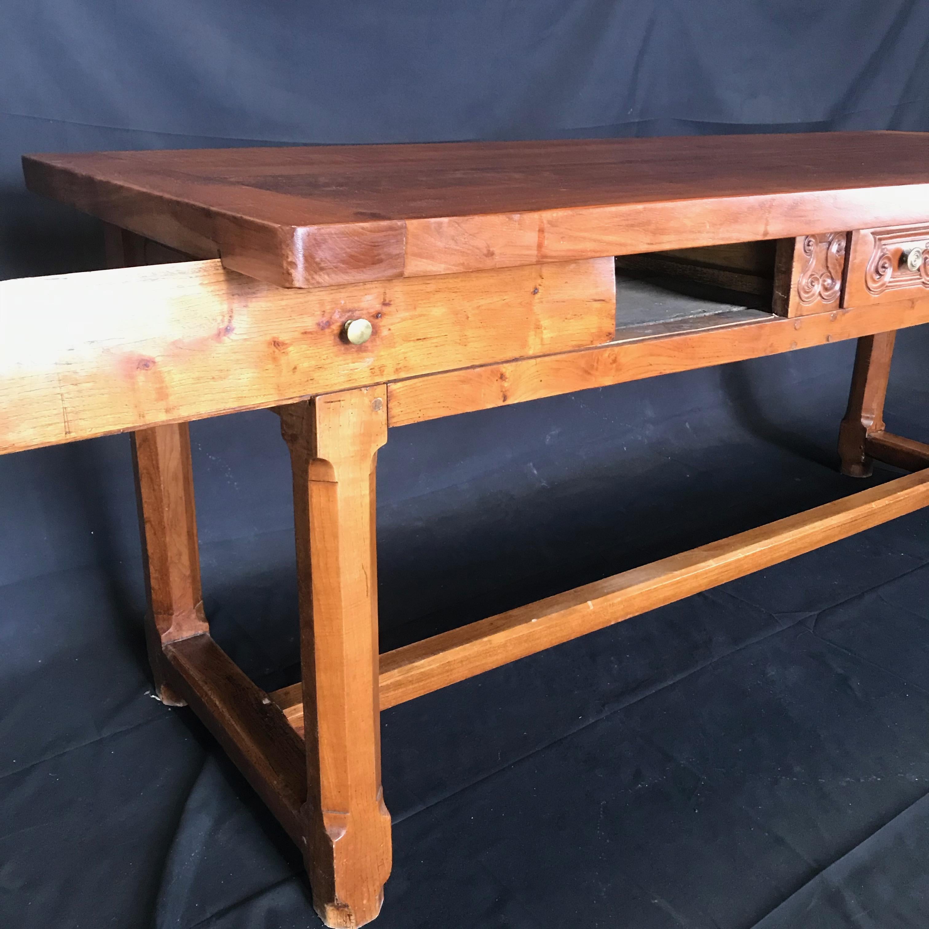 19th Century Exceptional Antique French Cherry Farm Dining Table