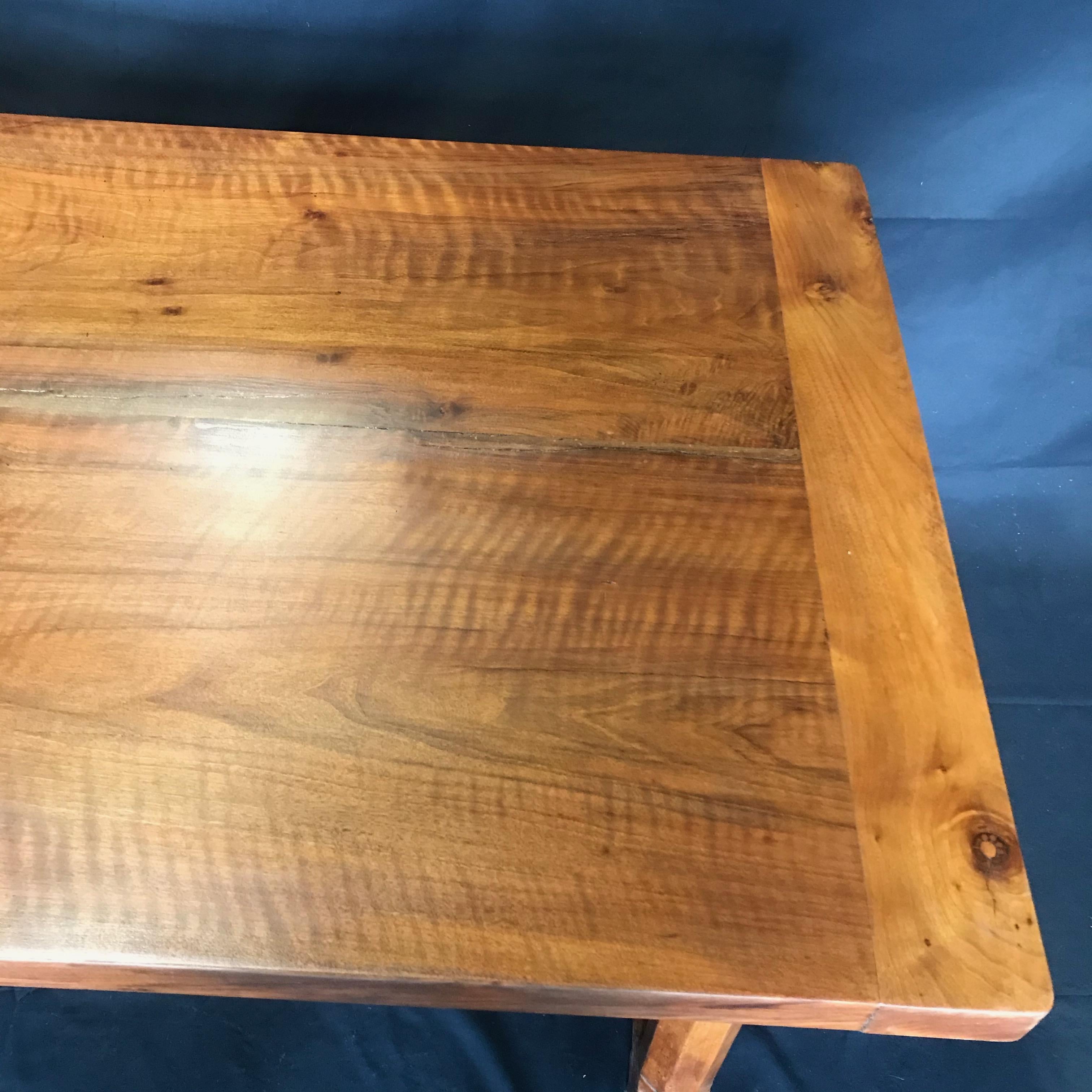 Exceptional Antique French Cherry Farm Dining Table 1