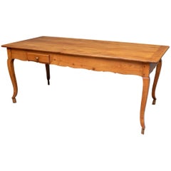 Exceptional Antique French Cherry Farm Table
