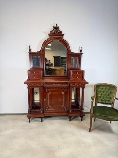 Exceptional Antique French Napoleon III Mahogany Dressing Table, Ormolu-Mounted