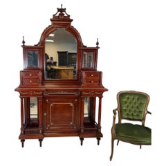 Exceptional Antique French Napoleon III Mahogany Dressing Table, Ormolu-Mounted