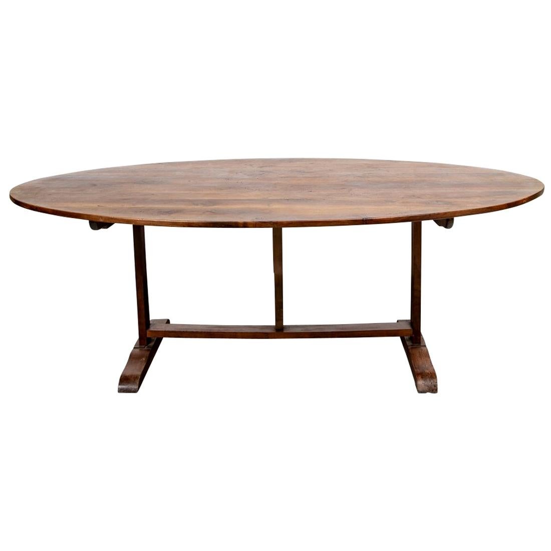 Exceptional Antique French Walnut Vineyard Harvest Table