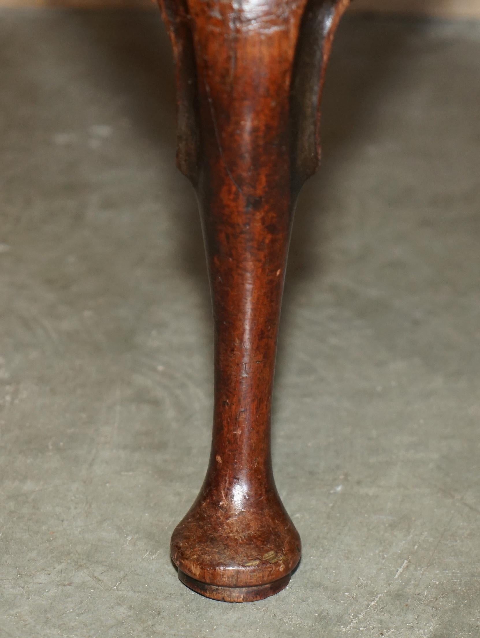 ECCEZIONALE POLTRONA D'ANGOLO DI GEORGE I CIRCA 1710-1720 AMERICANA IN LEGNO DI HARWOOD in vendita 4