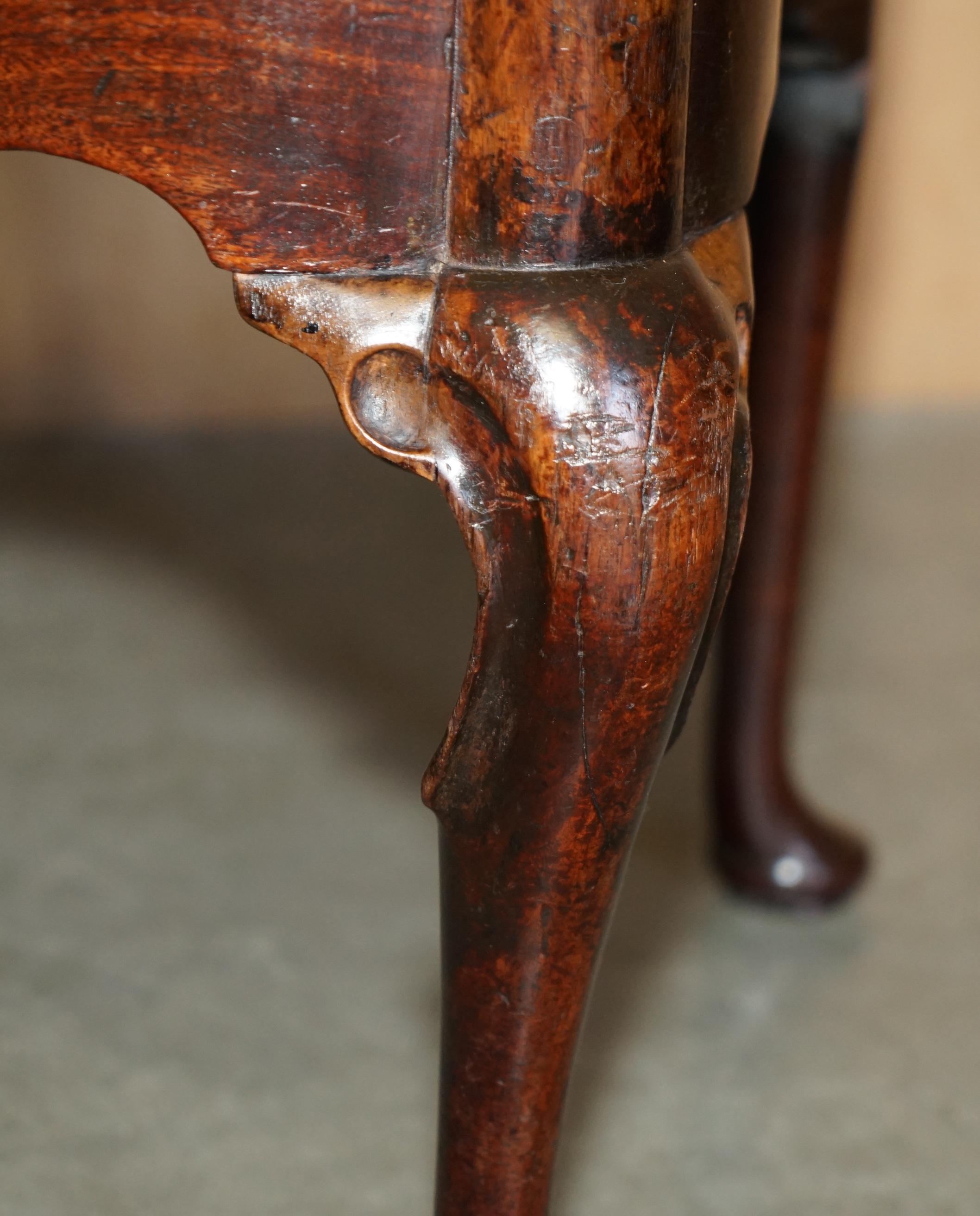 ECCEZIONALE POLTRONA D'ANGOLO DI GEORGE I CIRCA 1710-1720 AMERICANA IN LEGNO DI HARWOOD in vendita 5