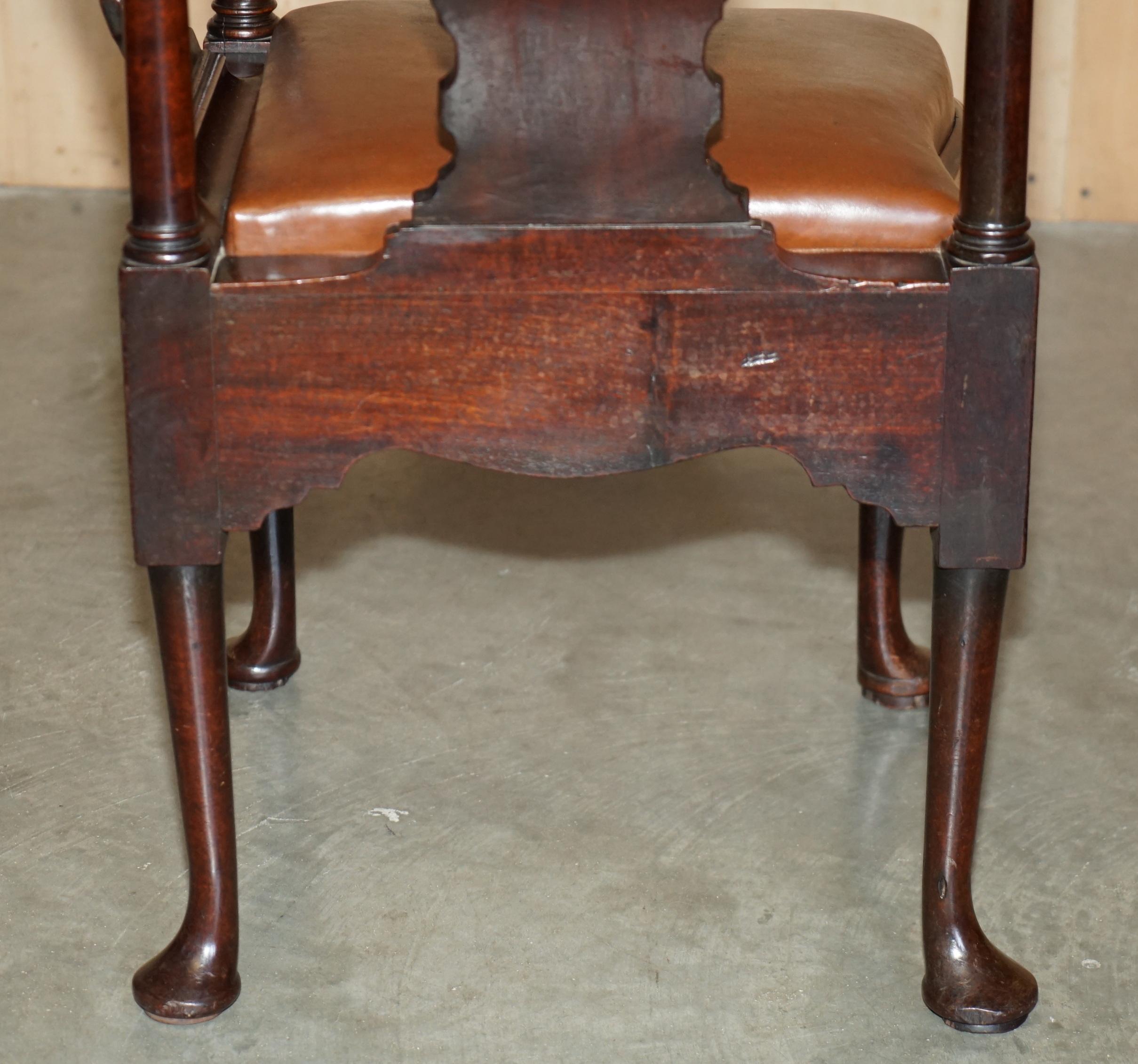 ECCEZIONALE POLTRONA D'ANGOLO DI GEORGE I CIRCA 1710-1720 AMERICANA IN LEGNO DI HARWOOD in vendita 9