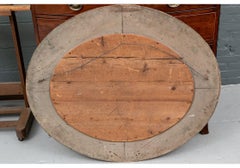 Exceptional Antique Gustavian Style Carved And Painted  Oval Mirror