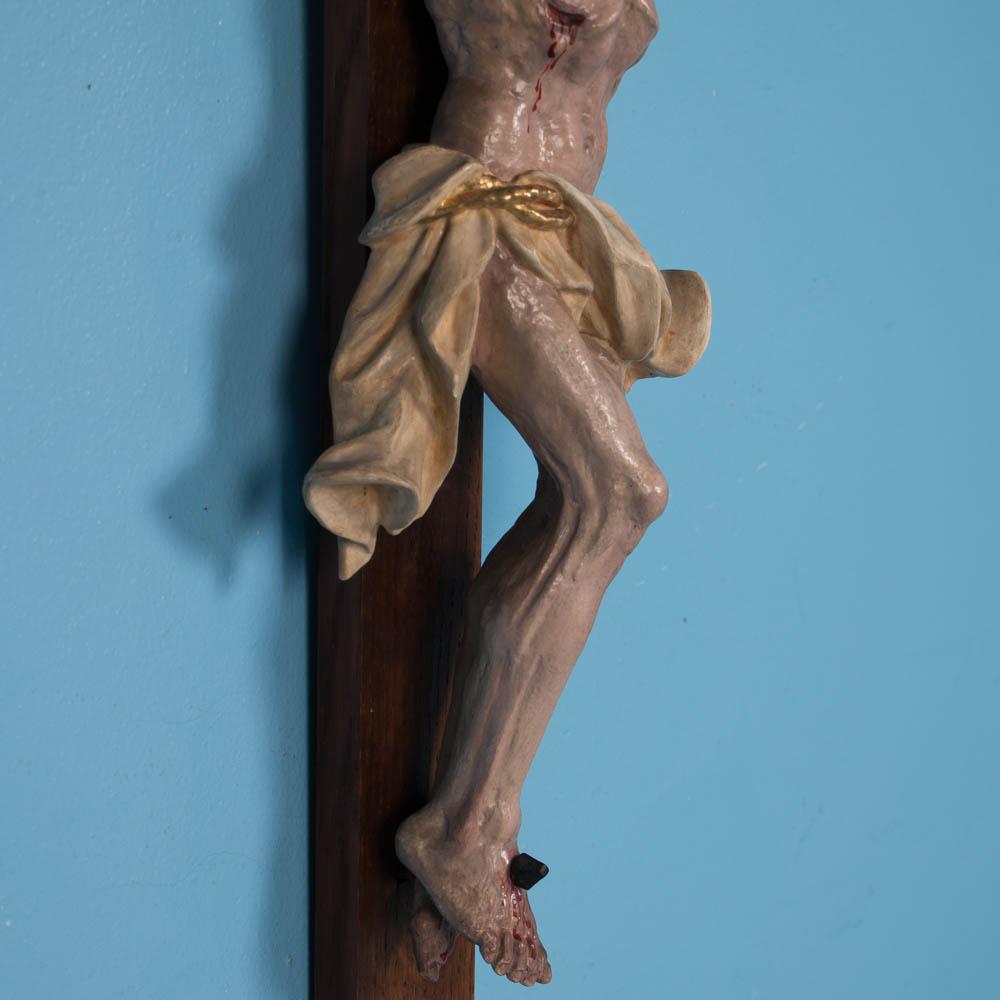 Exceptional Antique Hand-Carved and Painted Crucifix 2