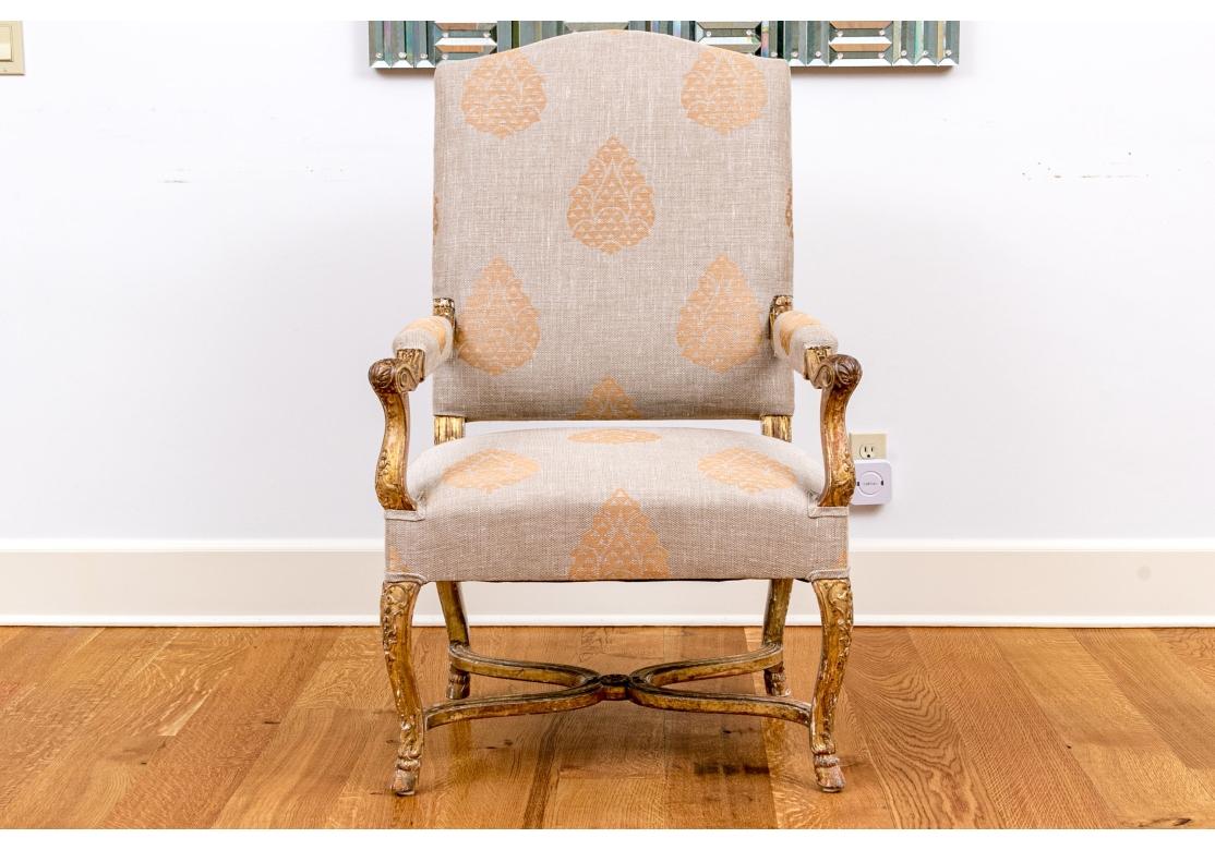 Excepcional Sillón Antiguo Tallado Estilo Luis XIII en venta 10