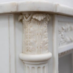 Exceptional Antique Louis XVI Style Marble Chimneypiece
