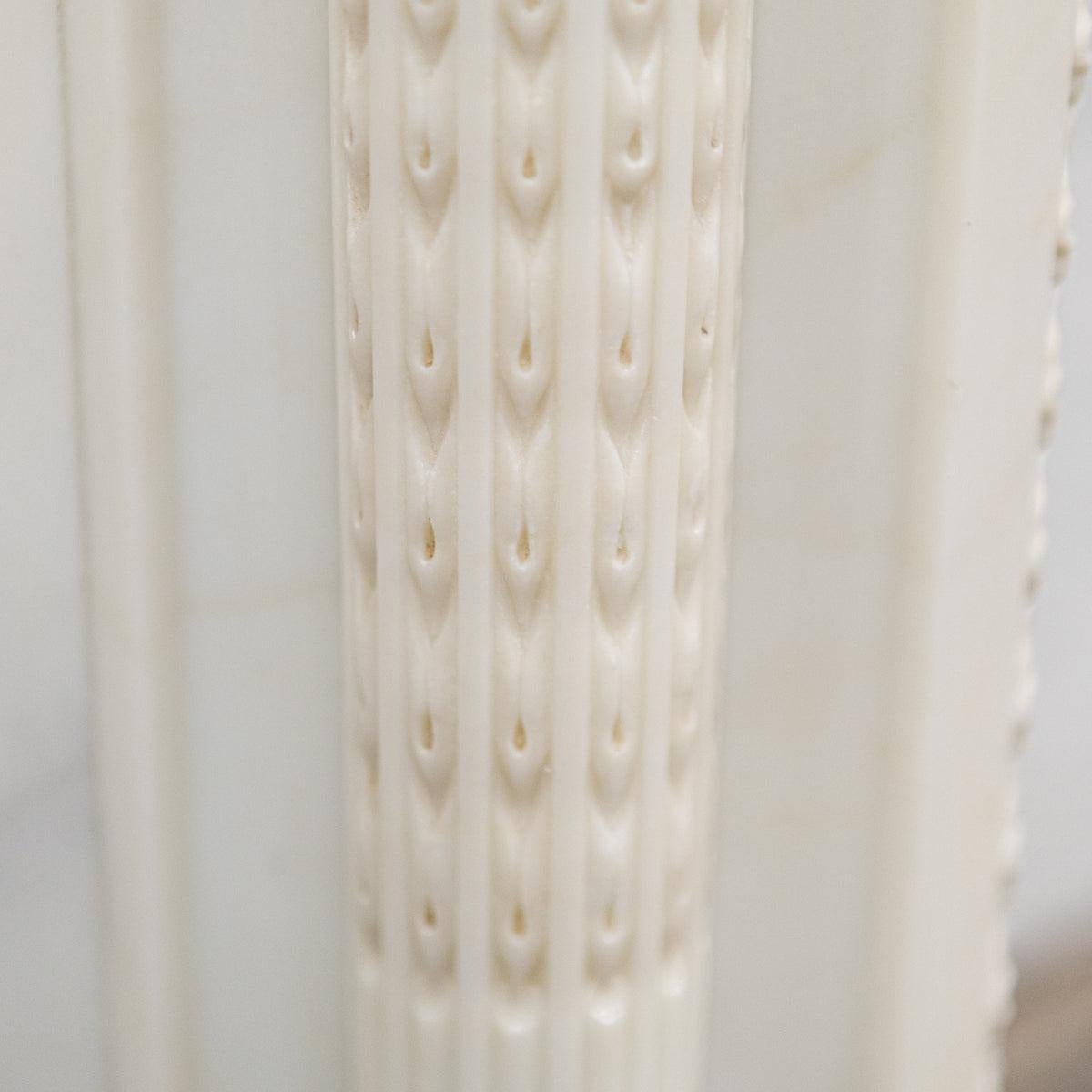 Exceptional Antique Louis XVI Style Marble Chimneypiece For Sale 2