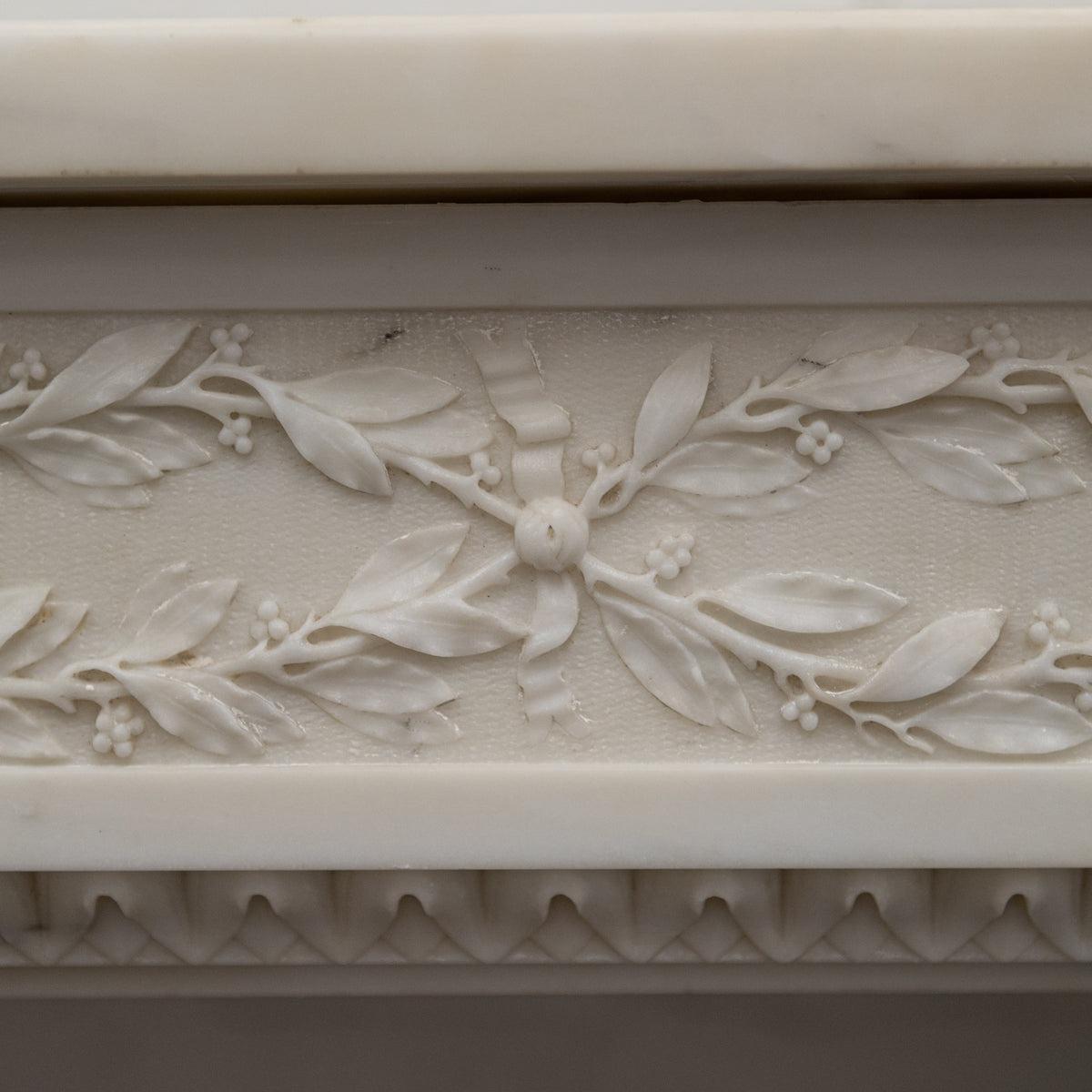 Exceptional Antique Louis XVI Style Marble Chimneypiece For Sale 4