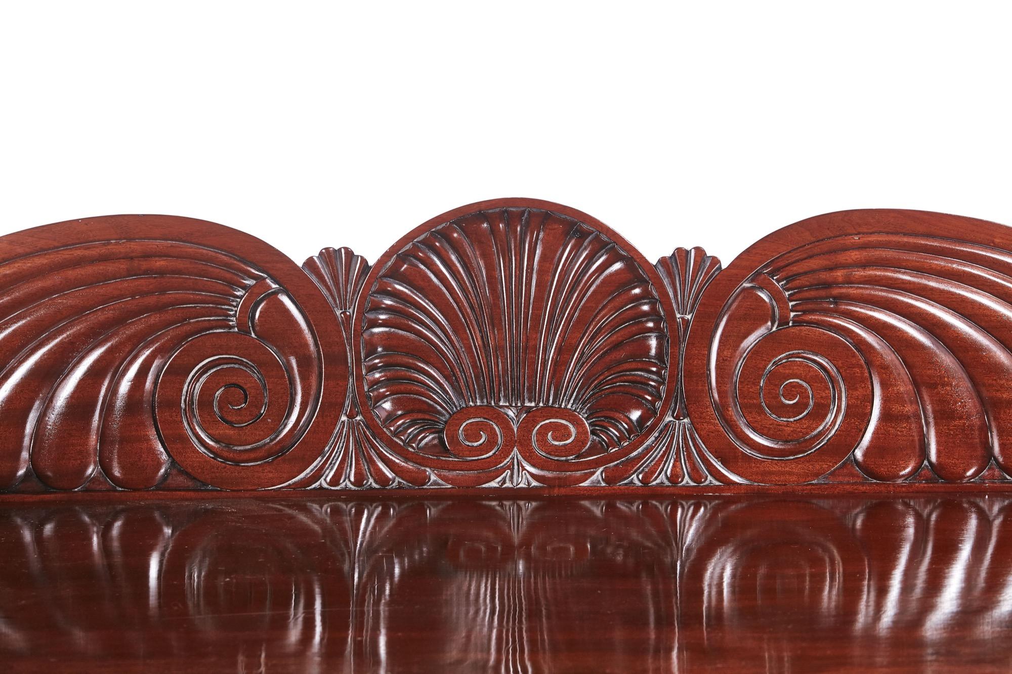 Exceptional Antique Mahogany Carved Sideboard 2