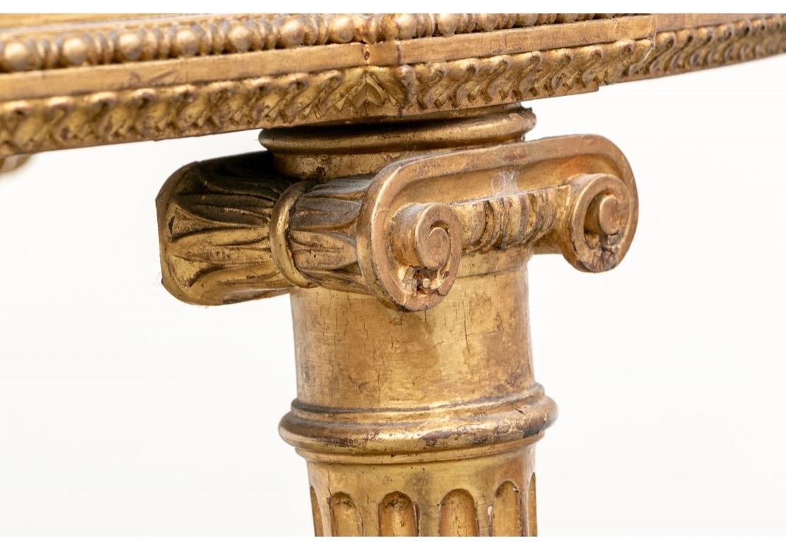 Exceptional Antique Neoclassical Carved And Gilt Center Table With Onyx Top For Sale 2