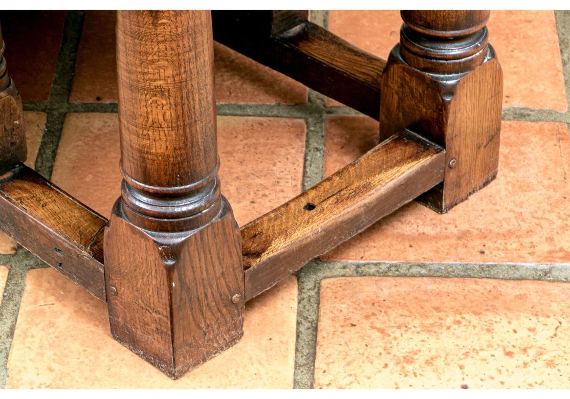 Exceptionnelle table de salle à manger à abattant en Oak Oak antique en vente 12