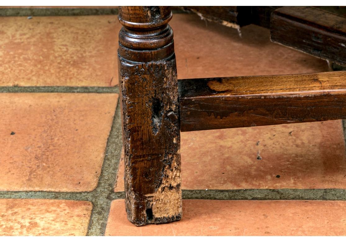Exceptionnelle table de salle à manger à abattant en Oak Oak antique en vente 13