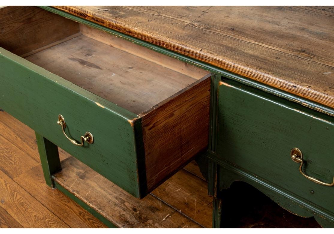 Exceptional Antique Painted Pine Welsh Cupboard 1