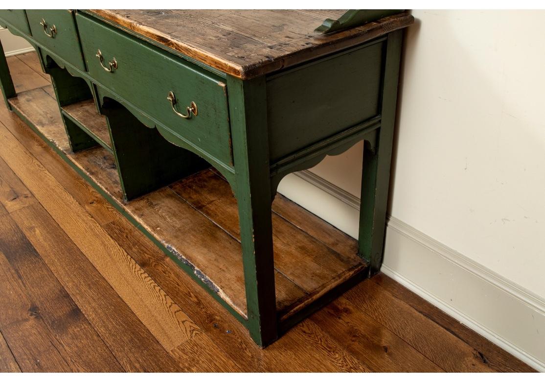 19th Century Exceptional Antique Painted Pine Welsh Cupboard