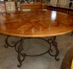 Exceptional Antique Parquet de Versailles Handmade Dining Table