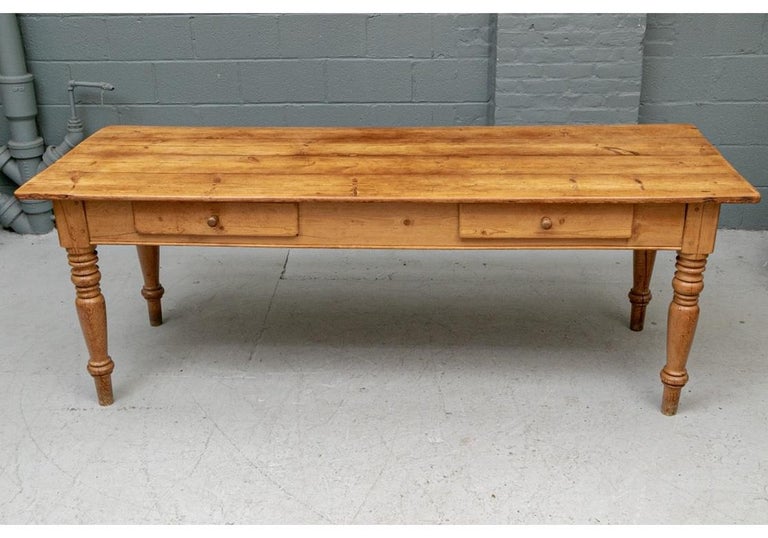 Exceptional Antique Pine Farm Table For Sale 4