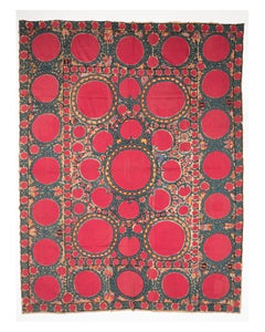 Exceptional Antique Tashkent Suzani, 19th C, Uzbekistan