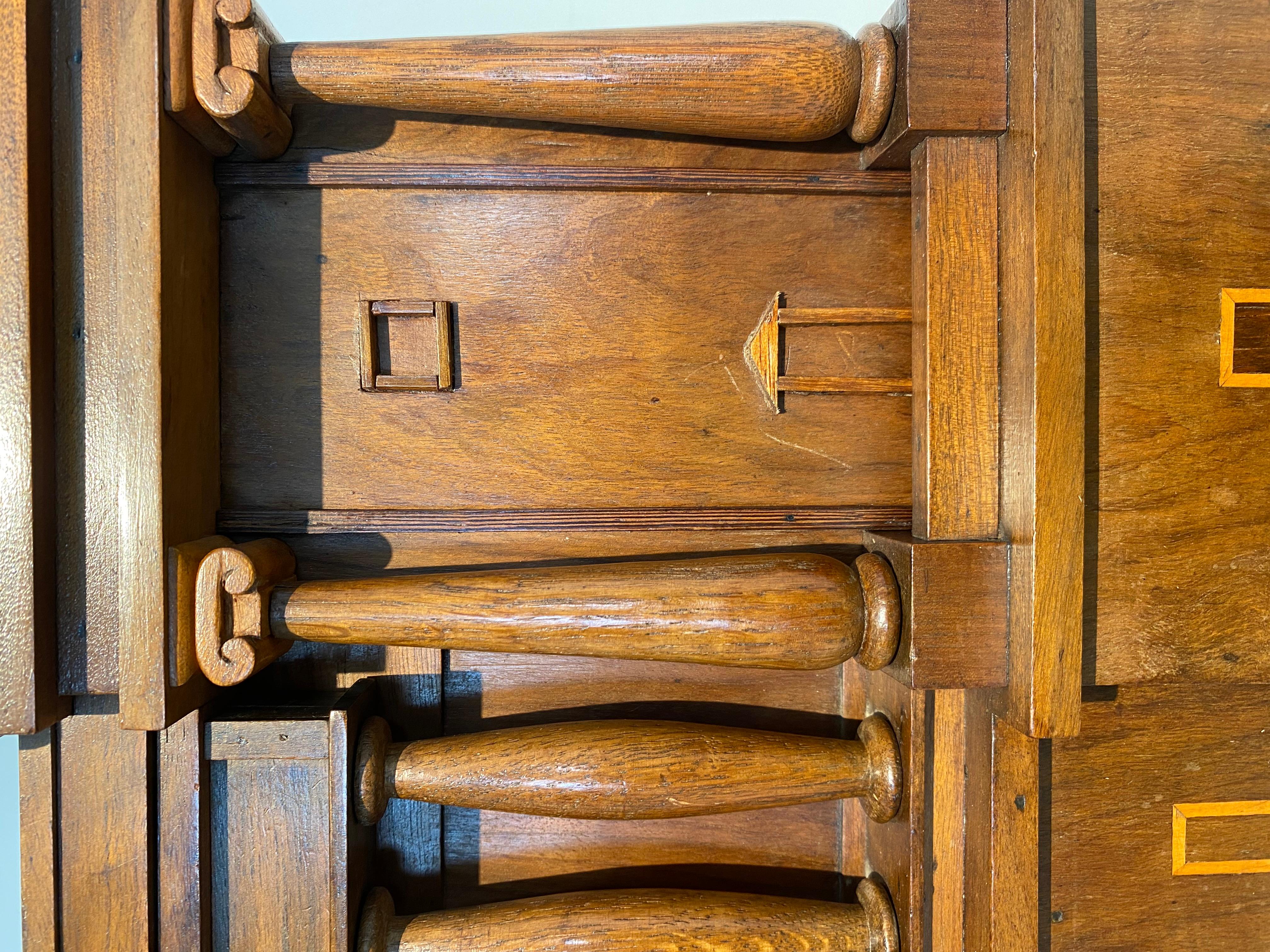 Exceptional , antique wooden Letter Box For Sale 6