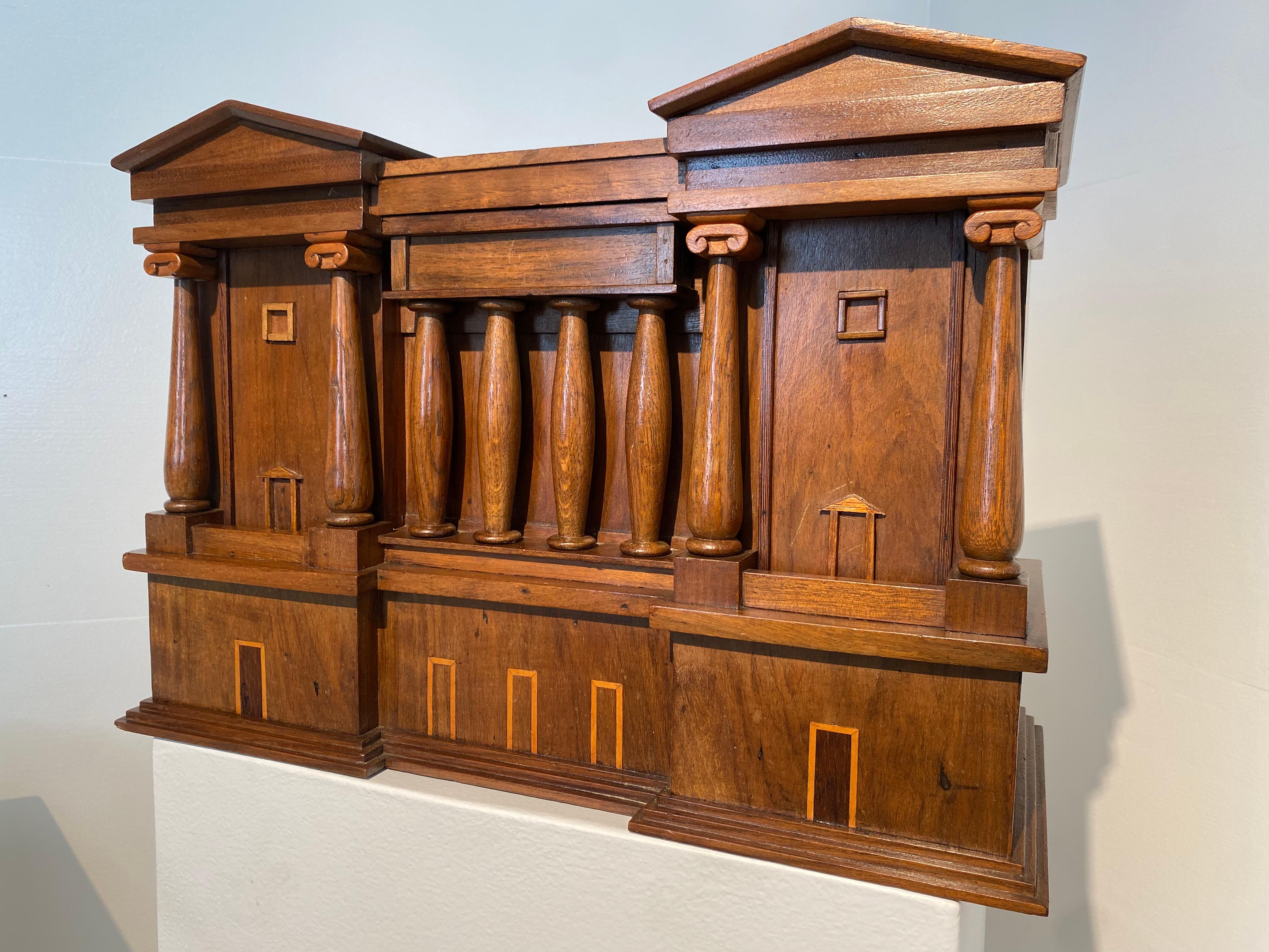 Polished Exceptional , antique wooden Letter Box For Sale